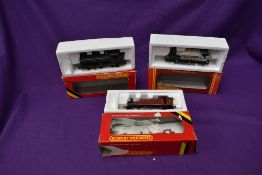 Three Hornby 00 gauge Tank Engines, LMS 0-6-0 16440, boxed R052, GWR 0-6-0 8751, boxed R041 and