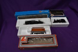 Three 00 gauge Locomotives, Bachmann 0-6-0 J72 Class 0-6-0 68680, boxed 31-052, Airfix 2-6-2 Tank