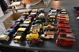 A collection of Corgi (china), Lledo and similar modern diecasts including Fire Engines, Advertising