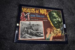 A framed movie poster, Vasallos del Mal, Enemy from Space size including frame 45cm x 36cm