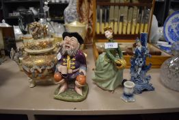 A selection of figures and figurines including Melba Ware and Japanese Koro