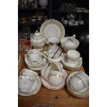 A mixed lot of vintage china including Paragon Glendale cups and saucers,plates and jug, also an