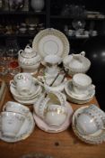 A mixed lot of vintage china including Paragon Glendale cups and saucers,plates and jug, also an