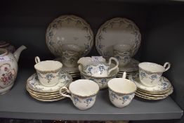 A collection of Collingwood table ware having Hare bell and motif transfer pattern, cups and