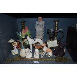A selection of figurines and similar including border fine arts Border terrier, clockwork cinderella