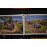 Two tractor prints after Trevor Mitchell both of Ferguson