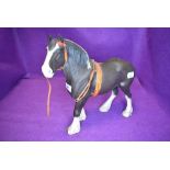 A Beswick study, Clydesdale, chocolate, show harness, matt, model no 2645