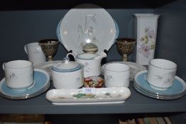 A mixed lot of ceramics including a selection of Aynsley 'Flying wild',studio pottery items, a