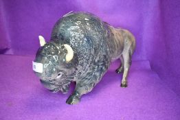 A Sylvac style shop display study of a Bison, height approx 8cm