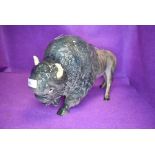 A Sylvac style shop display study of a Bison, height approx 8cm