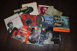 A selection of 7inch vinyl singles and Ep's jazz and similar Blues interest