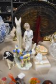 A selection of figures and figurines including Royal Adderley and Sheep dog