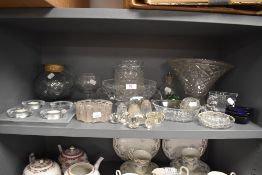 A selection of mixed glass, including bowls, jars and more.