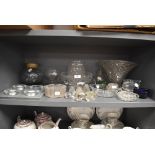 A selection of mixed glass, including bowls, jars and more.
