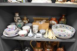 An assortment of predominantly vintage oriental and oriental styled ceramics, including Wilton