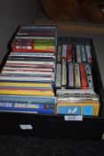 A selection of compact disk and cd's also tape cassette