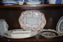 A selection of ceramics including Wedgwood charger and similar also porcelain plate etc