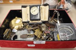 A selection of hardware and five ever padlocks etc