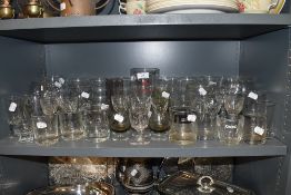 A varied lot of glasses,vintage and retro predominantly.