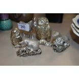 A small assortment of cast metal animal figurines,AF.