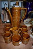 A part coffee service by Portmeirion in the Totem design by Susan Williams Ellis in good condition