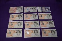 A collection of GB Banknotes, £50-£5, condition uncirculated to used, £50 note Kentfield, £20