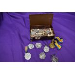 A small collection of Coins & Medals including 1951 Crown x2, 1890 Crown, 1861 Nova Scotia One Cent,