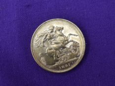 A 1891 Queen Victoria Gold Sovereign