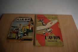 Children's. Pop-up book: Garage, published by Bancroft & Co. Of London. Some tape repairs. With; Les