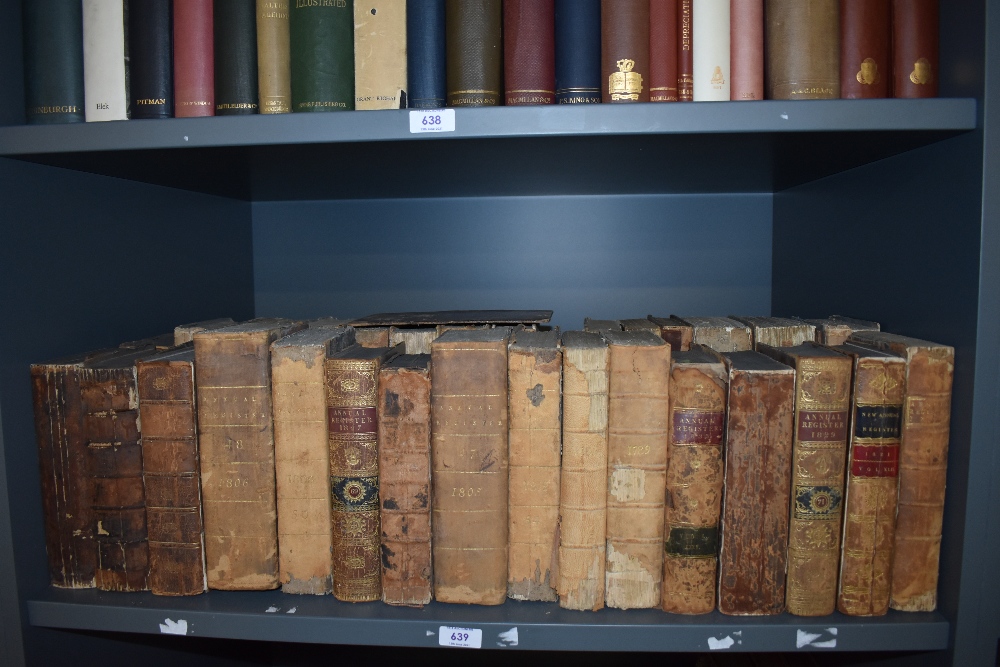 Antiquarian. The Annual Register. A large selection. A few late 18th century editions, majority