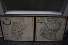 Antiquarian Maps. Robert Morden. Cumberland & Westmorland. Later colouring. Framed and glazed. (2)