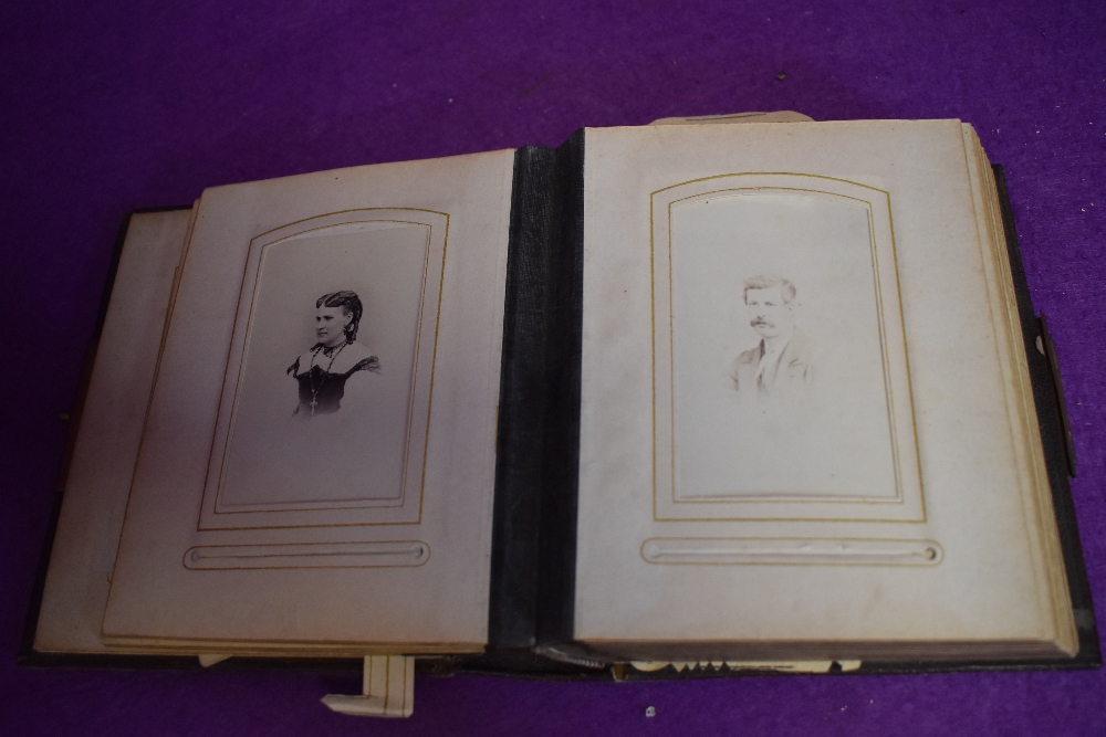 A Victorian leather bound photo album containing local Shap and Kendal interest - Image 2 of 5