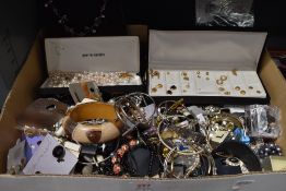 A large selection of costume jewellery of various forms