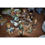 Nine Goebel figures including Tree Trimming Time BH12, Good Friends, Chimney Sweep Boy, Boy with