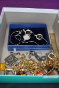 A selection of costume jewellery including brooches pendant, earrings etc