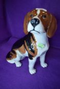 A Beswick style study, Seated Beagle, in the style of model number 2300, no Beswick mark or