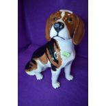 A Beswick style study, Seated Beagle, in the style of model number 2300, no Beswick mark or