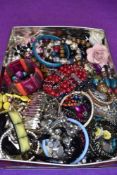 A large selection of costume bangles and bracelets