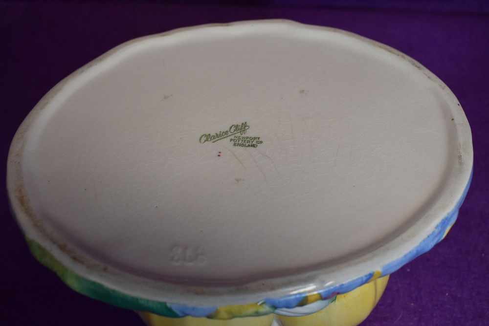 A Clarice Cliff rose or flower bowl in the design of an open water lilly - Image 2 of 2