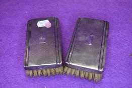 A pair of gent's HM silver backed brushes, Birmingham 1946, F H Adams & Holman