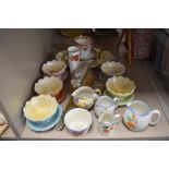 A variety of vintage ceramics including Royal Winton bowls having lustre finish, empire ware and