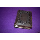 A Victorian leather bound photo album containing local Shap and Kendal interest