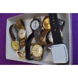 A selection of wrist watches including Enicar, Sekonda, Lorus etc