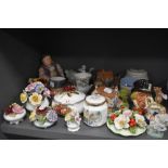 A selection of ceramics and similar including character mugs and Melba ware