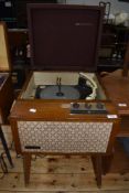 A mid century Philco record player with a Gerrard RC120 MK 2 deck