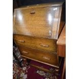 An early 20th Century oak bureau