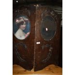 A gothic style fold out photo frame or fire screen