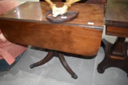 A Regency style mahogany (probably early 20th Century reproduction) pembroke style dining table