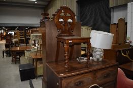 A period pollard oak hall chair