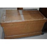 A 19th Century pine bedding chest